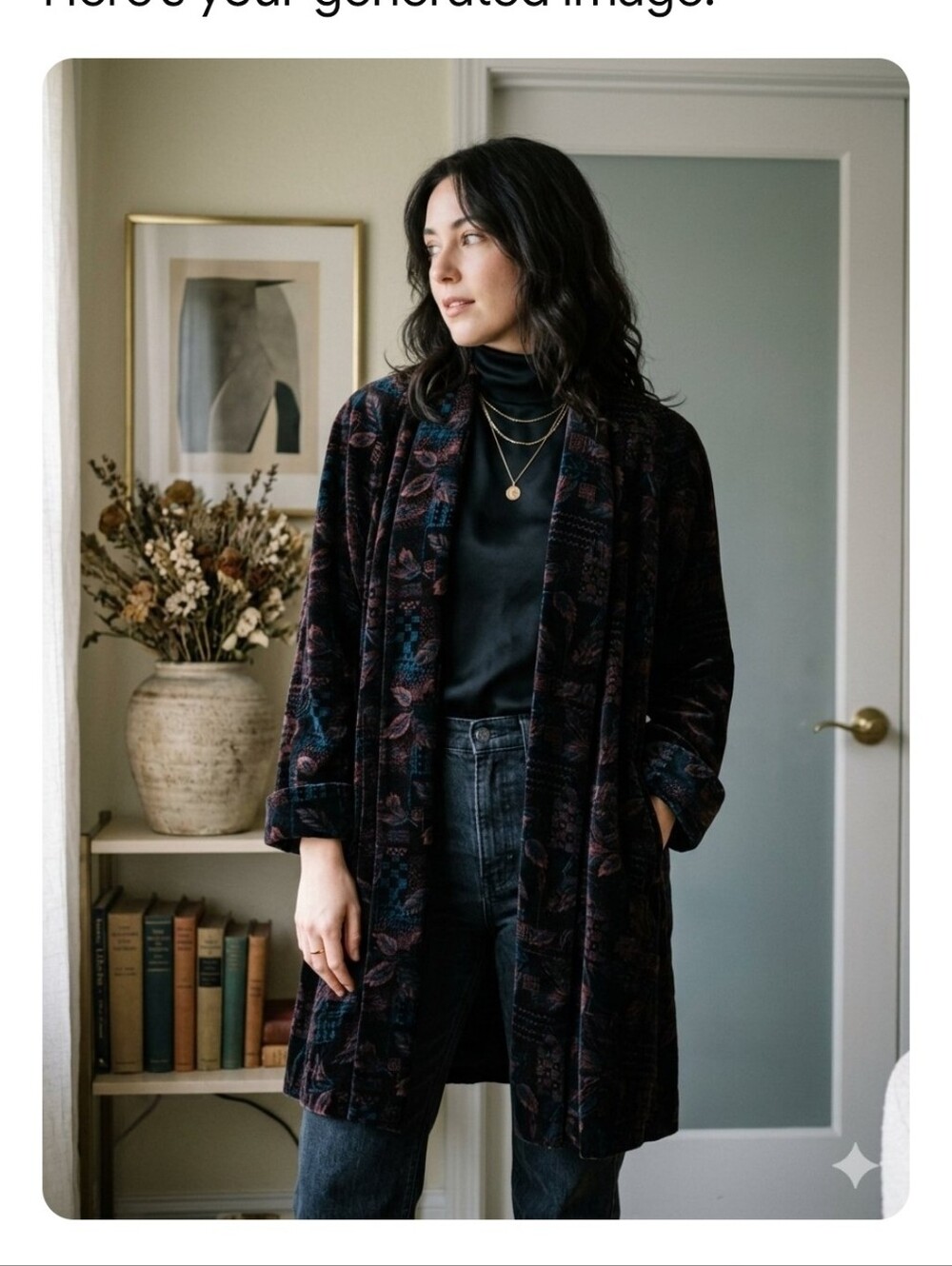 Vtg 80s 90s Portrait J.L. de Ball Velvet Opera Coat Jacket M Whimsigoth